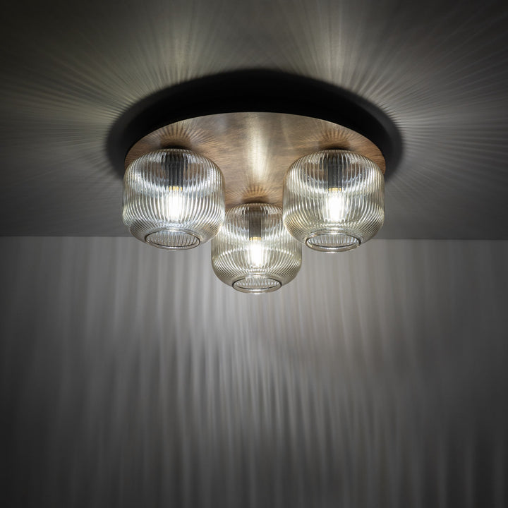 Salvia taklampe 3-lys - Dimbar-Taklamper-TK Lighting-Brun / Amber-TK-11068-Lightup.no