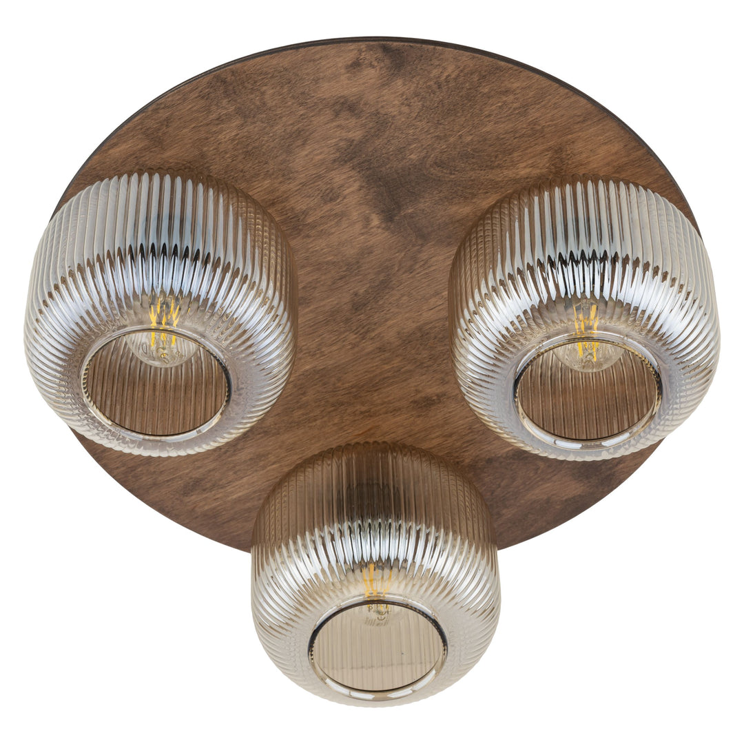 Salvia taklampe 3-lys - Dimbar-Taklamper-TK Lighting-Brun / Amber-TK-11068-Lightup.no