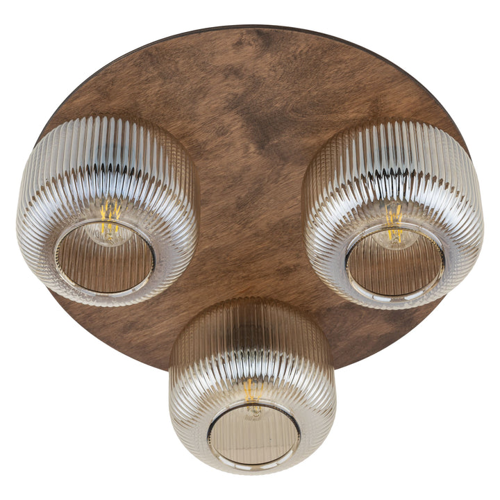 Salvia taklampe 3-lys - Dimbar-Taklamper-TK Lighting-Brun / Amber-TK-11068-Lightup.no
