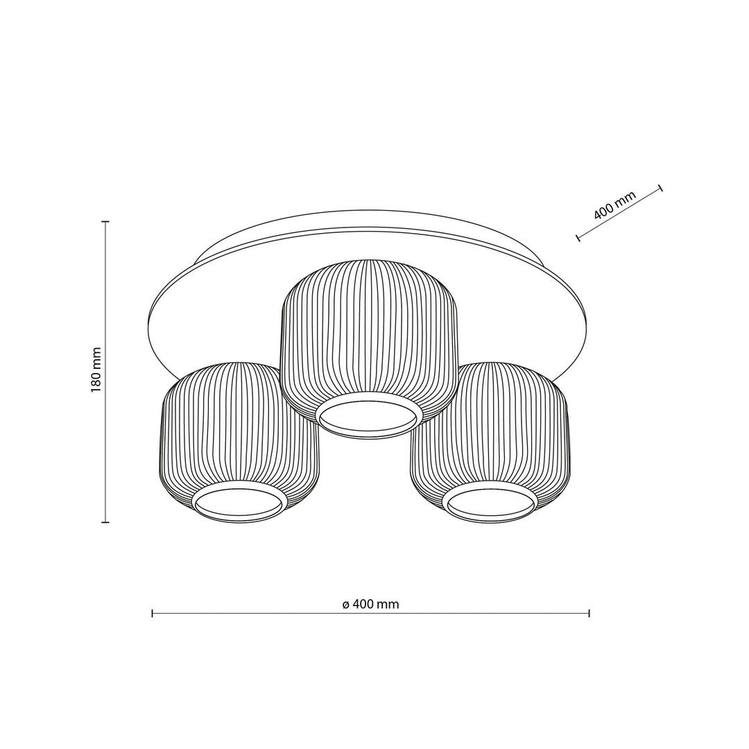 Salvia taklampe 3-lys - Dimbar-Taklamper-TK Lighting-Brun / Amber-TK-11068-Lightup.no