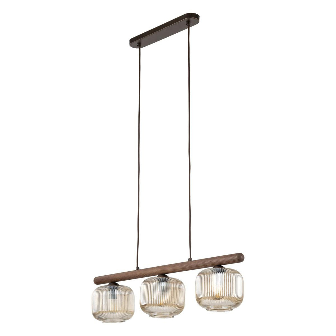 Salvia takpendel 3-lys - Dimbar-Takpendler-TK Lighting-Brun / Amber-TK-11069-Lightup.no