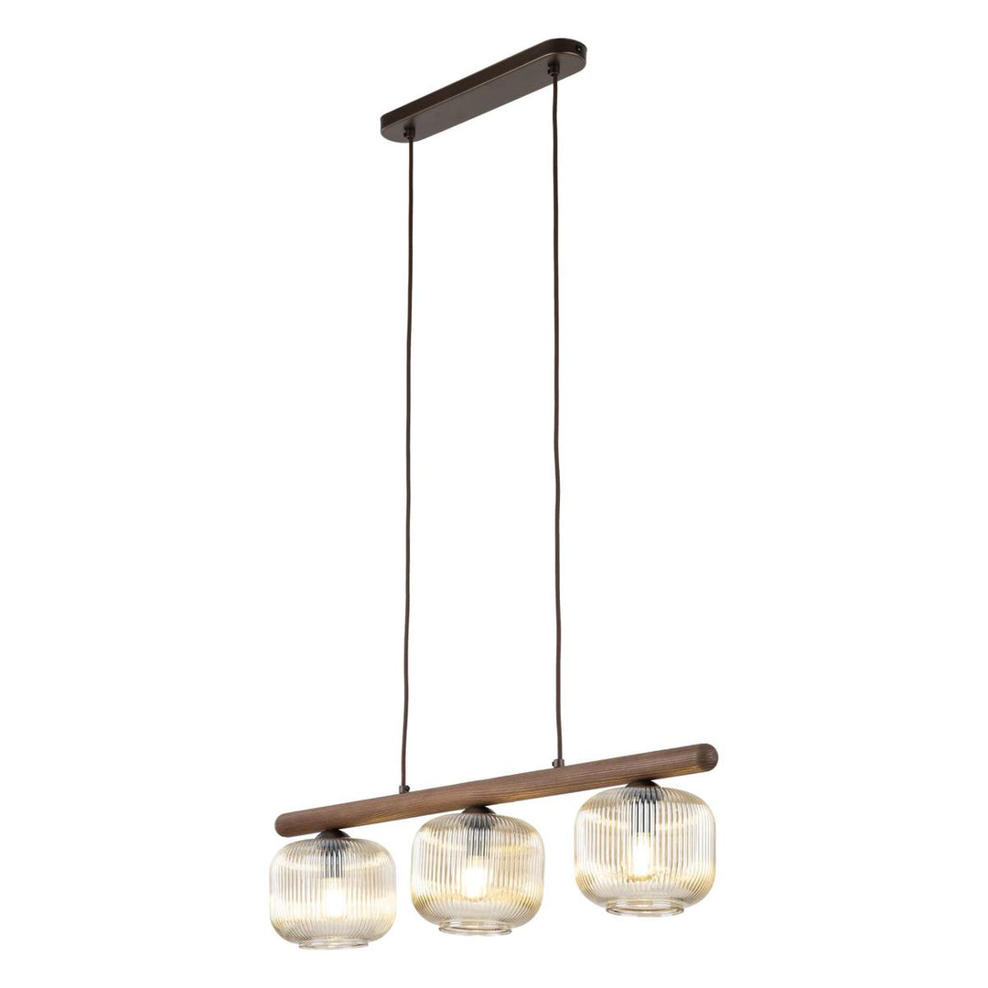 Salvia takpendel 3-lys - Dimbar-Takpendler-TK Lighting-Brun / Amber-TK-11069-Lightup.no