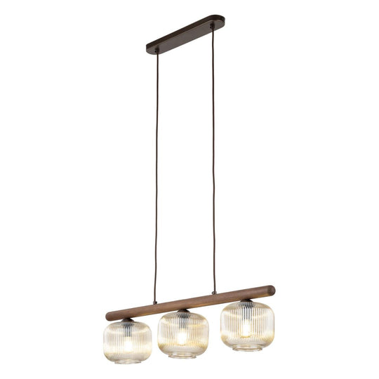 Salvia takpendel 3-lys - Dimbar-Takpendler-TK Lighting-Brun / Amber-TK-11069-Lightup.no