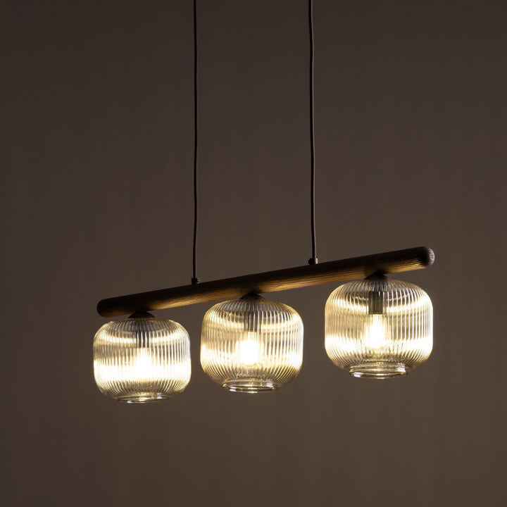 Salvia takpendel 3-lys - Dimbar-Takpendler-TK Lighting-Brun / Amber-TK-11069-Lightup.no