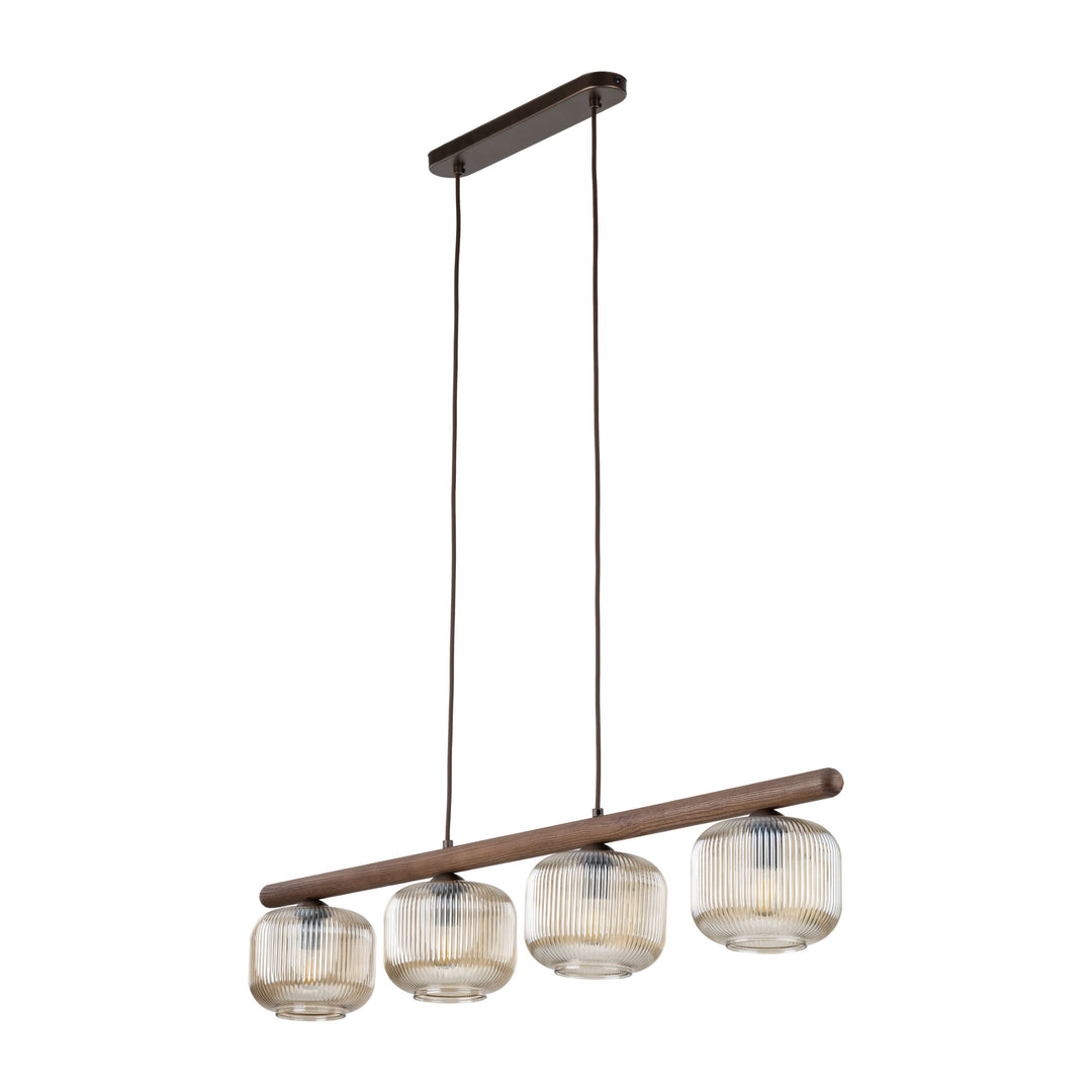 Salvia takpendel 4-lys - Dimbar-Takpendler-TK Lighting-Brun / Amber-TK-11070-Lightup.no