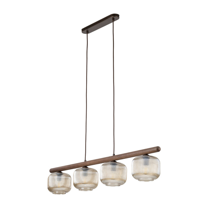 Salvia takpendel 4-lys - Dimbar-Takpendler-TK Lighting-Brun / Amber-TK-11070-Lightup.no