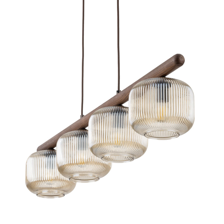 Salvia takpendel 4-lys - Dimbar-Takpendler-TK Lighting-Brun / Amber-TK-11070-Lightup.no