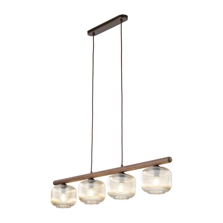 Salvia takpendel 4-lys - Dimbar-Takpendler-TK Lighting-Brun / Amber-TK-11070-Lightup.no