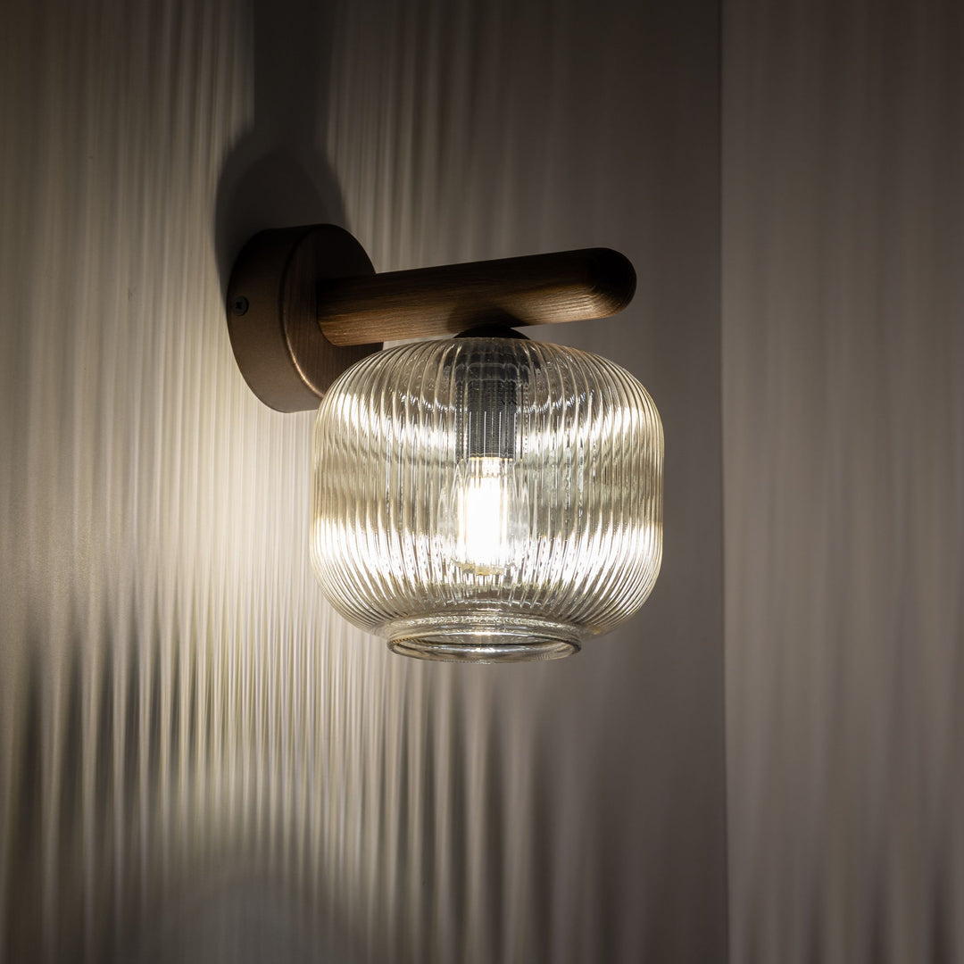 Salvia vegglampe-Vegglamper-TK Lighting-Brun / Amber-TK-11067-Lightup.no