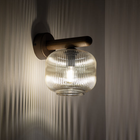 Salvia vegglampe-Vegglamper-TK Lighting-Brun / Amber-TK-11067-Lightup.no