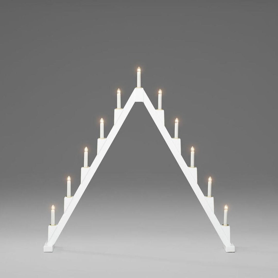 Sammenleggbar adventsstake 11 lys-Julebelysning adventsstake-Konstsmide-Hvit-3592-210-Lightup.no