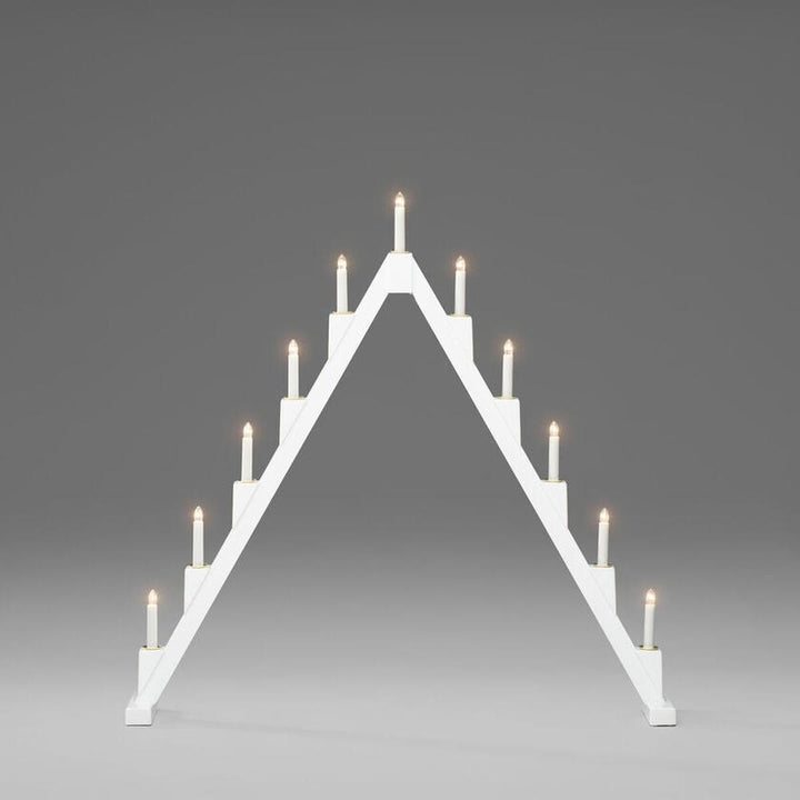 Sammenleggbar adventsstake 11 lys-Julebelysning adventsstake-Konstsmide-Hvit-3592-210-Lightup.no