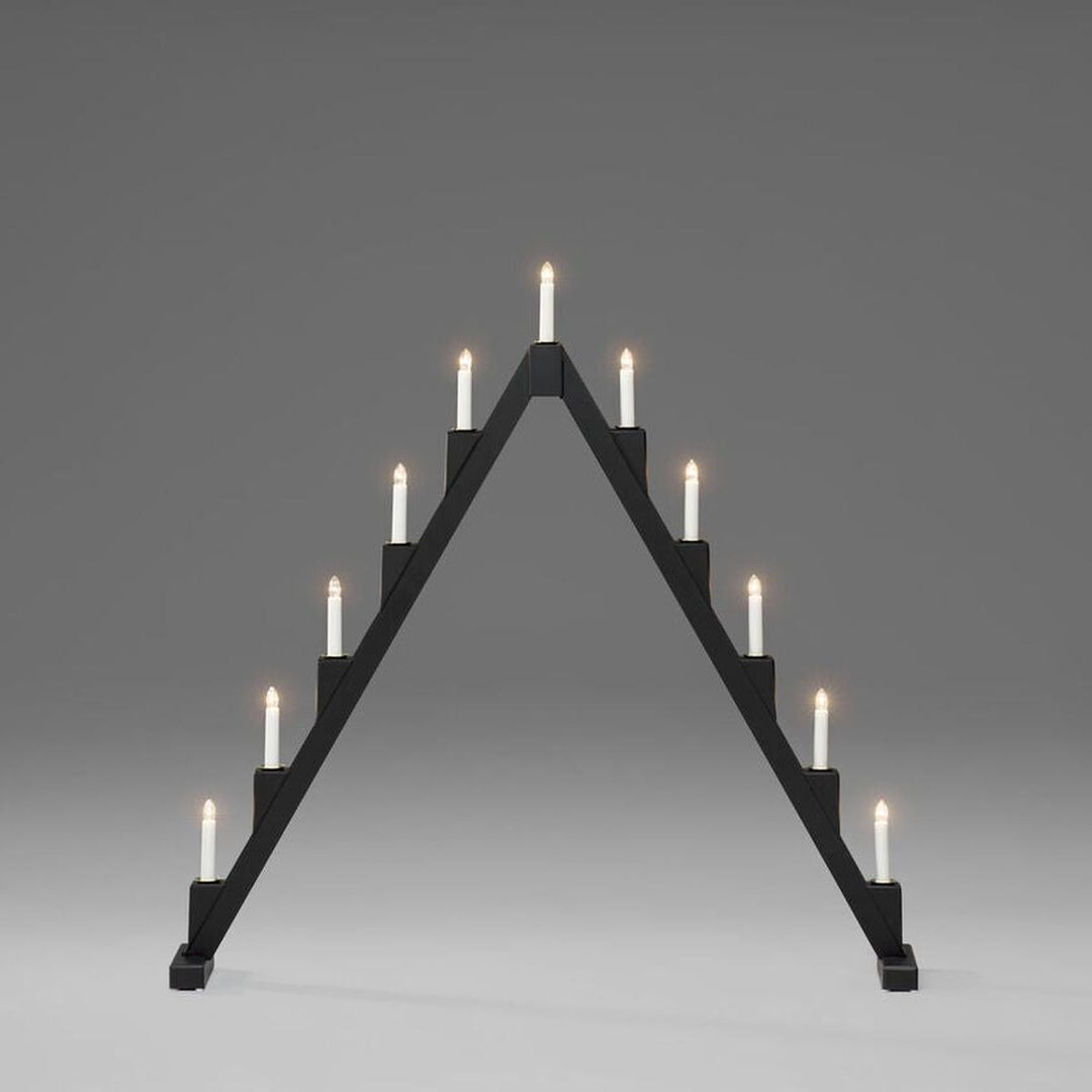 Sammenleggbar adventsstake 11 lys-Julebelysning adventsstake-Konstsmide-Svart-3592-710-Lightup.no