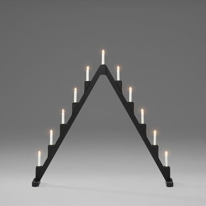 Sammenleggbar adventsstake 11 lys-Julebelysning adventsstake-Konstsmide-Svart-3592-710-Lightup.no
