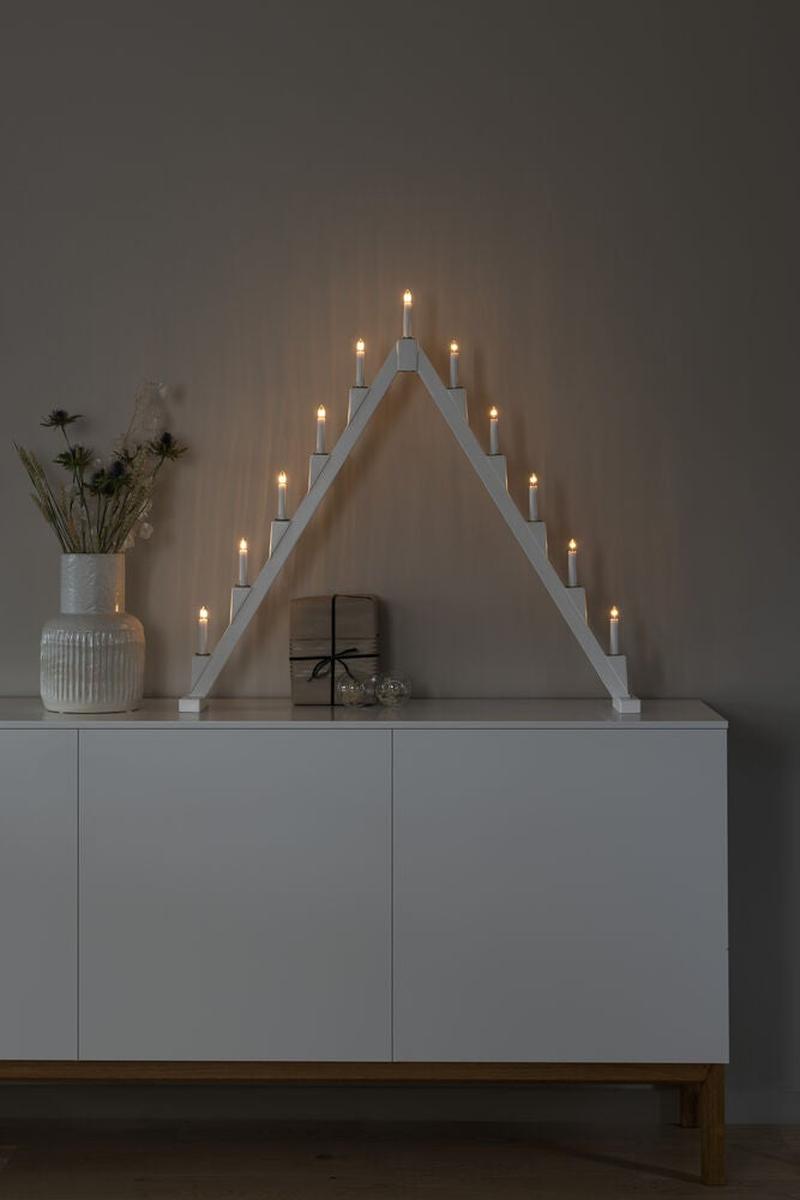 Sammenleggbar adventsstake 11 lys-Julebelysning adventsstake-Konstsmide-Svart-3592-710-Lightup.no