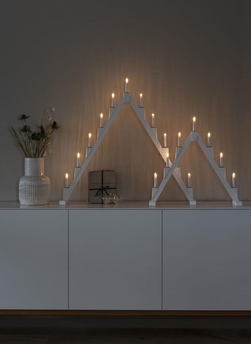 Sammenleggbar adventsstake 11 lys-Julebelysning adventsstake-Konstsmide-Svart-3592-710-Lightup.no