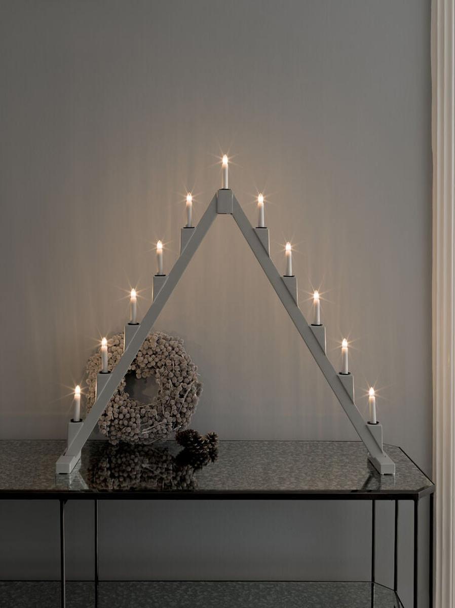 Sammenleggbar adventsstake 11 lys-Julebelysning adventsstake-Konstsmide-Svart-3592-710-Lightup.no