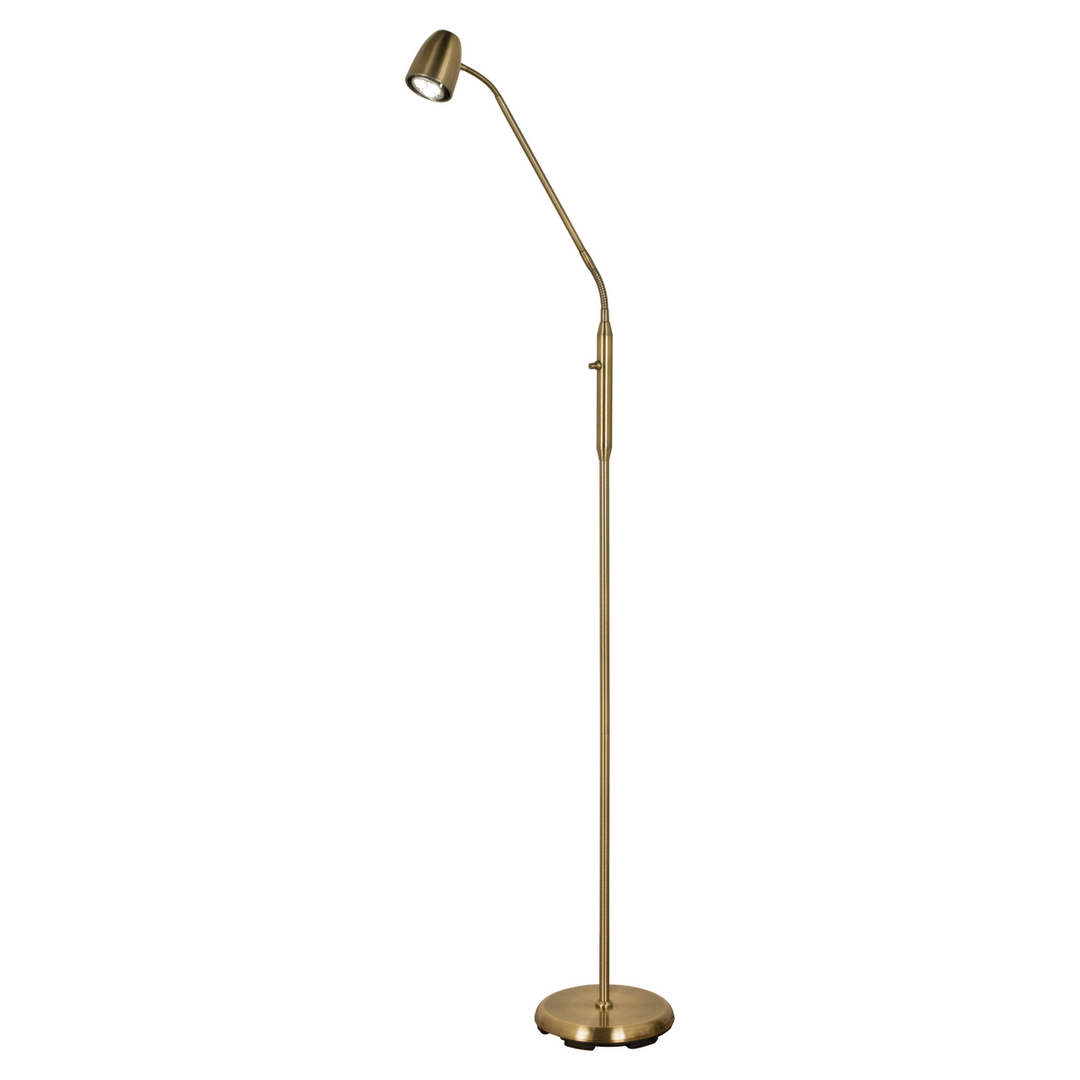 Sandnes enkel gulvlampe-Gulvlamper-Aneta Lighting-Antikk Messing-19702-30-Lightup.no