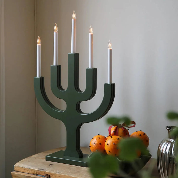 Sapin adventsstake 5-lys-Julebelysning adventsstake-Marksløjd-Grønn-Mrk-706607-Lightup.no