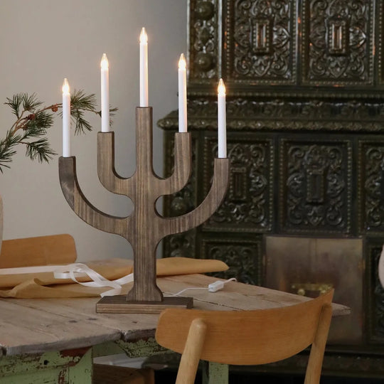 Sapin adventsstake 5-lys-Julebelysning adventsstake-Marksløjd-Brun-Mrk-706624-Lightup.no