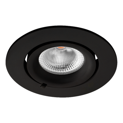 Sargas Rotatable lavtbyggende downlight 8W 2700K Dimbar IP20 - Svart-Downlight lavtbyggende-Norlux-29927-36-2-Lightup.no