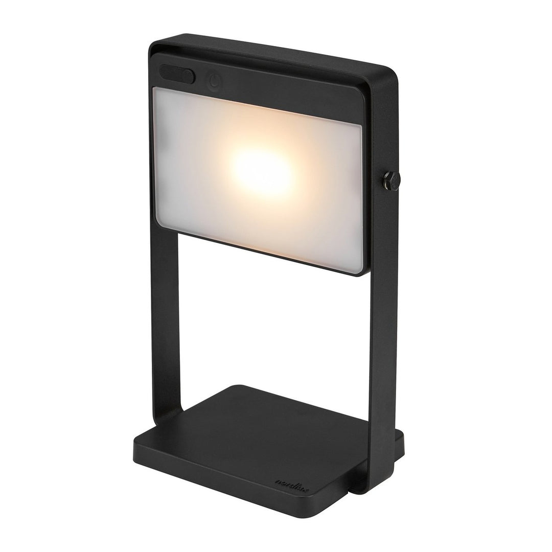 Saulio To-Go bordlampe utendørsbruk Solcelle oppladbar 3W IP44-Bordlamper-Nordlux-Svart-2418035003-Lightup.no
