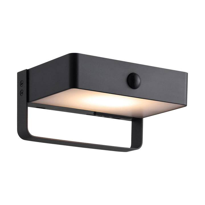 Saulio solar vegglampe utendørs 4,4W 3000 Kelvin - Solcelle-Utebelysning vegg opp og ned-Nordlux-Svart-2518251003-Lightup.no