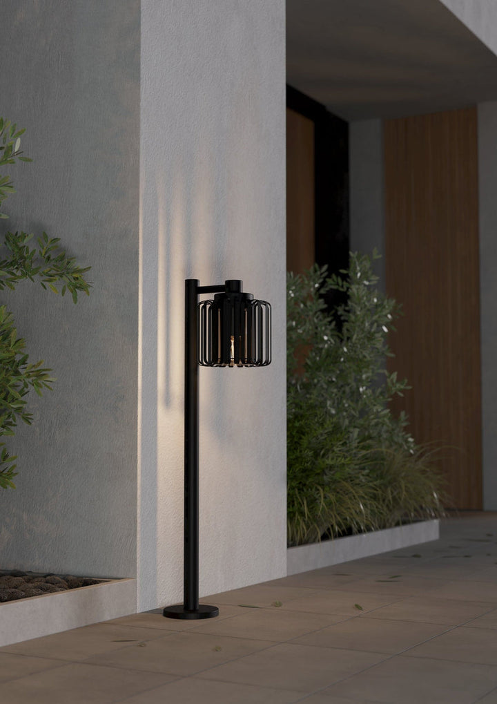 Selinus pullert utendørs 84 cm IP65 - Svart-Utebelysning pullert-Eglo-Svart-900684-Lightup.no