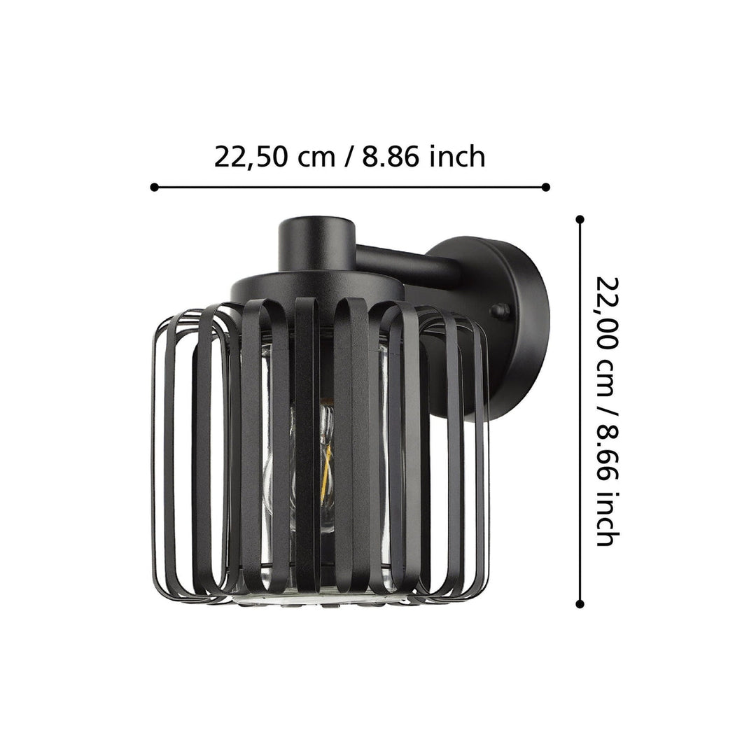 Selinus vegglampe utendørs IP65 - Svart-Utebelysning vegg klassisk-Eglo-Svart-900672-Lightup.no