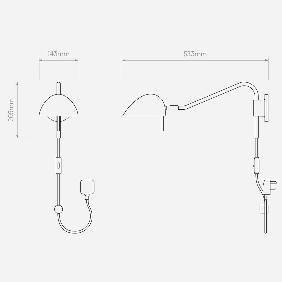 Serge vegglampe-Vegglamper-Astro Lighting-Svart-Asg__1476003-Lightup.no