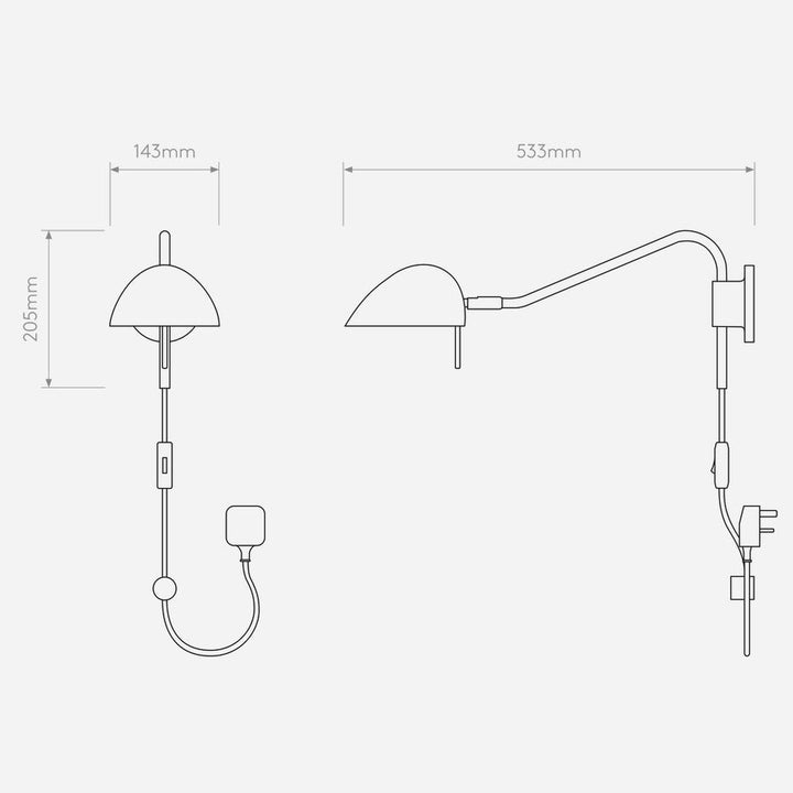 Serge vegglampe-Vegglamper-Astro Lighting-Svart-Asg__1476003-Lightup.no