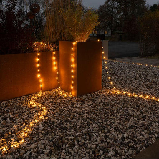 ShineLine 400 amber micro led slynge 40 meter IP44 - Utendørs-Julebelysning juletrelys og slynger-Konstsmide-Svart-3049-800-Lightup.no