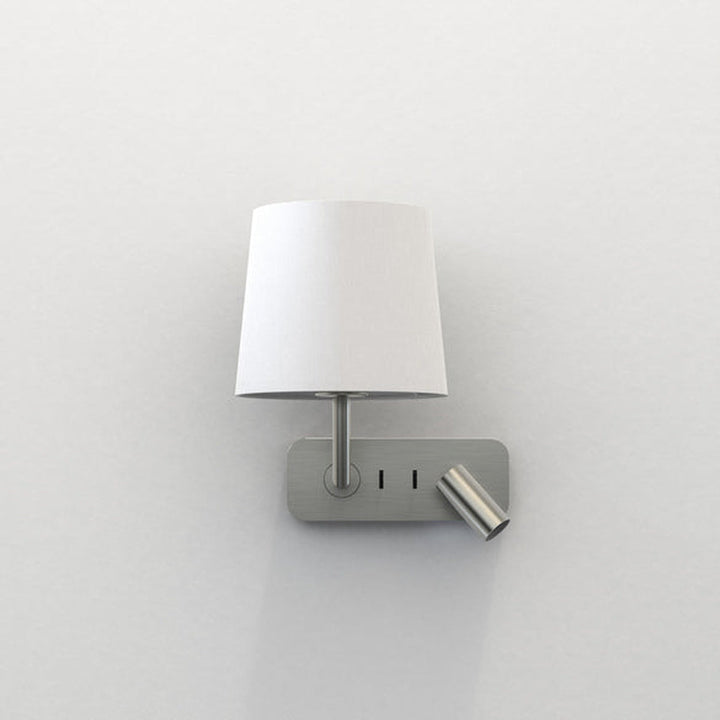 Side by Side vegglampe med skjerm-Vegglamper-Astro Lighting-Bronse / Hvit-Asg__1406004+5018035-Lightup.no