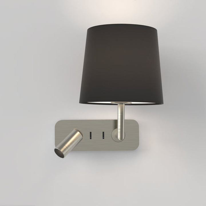 Side by Side vegglampe med skjerm-Vegglamper-Astro Lighting-Bronse / Hvit-Asg__1406004+5018035-Lightup.no