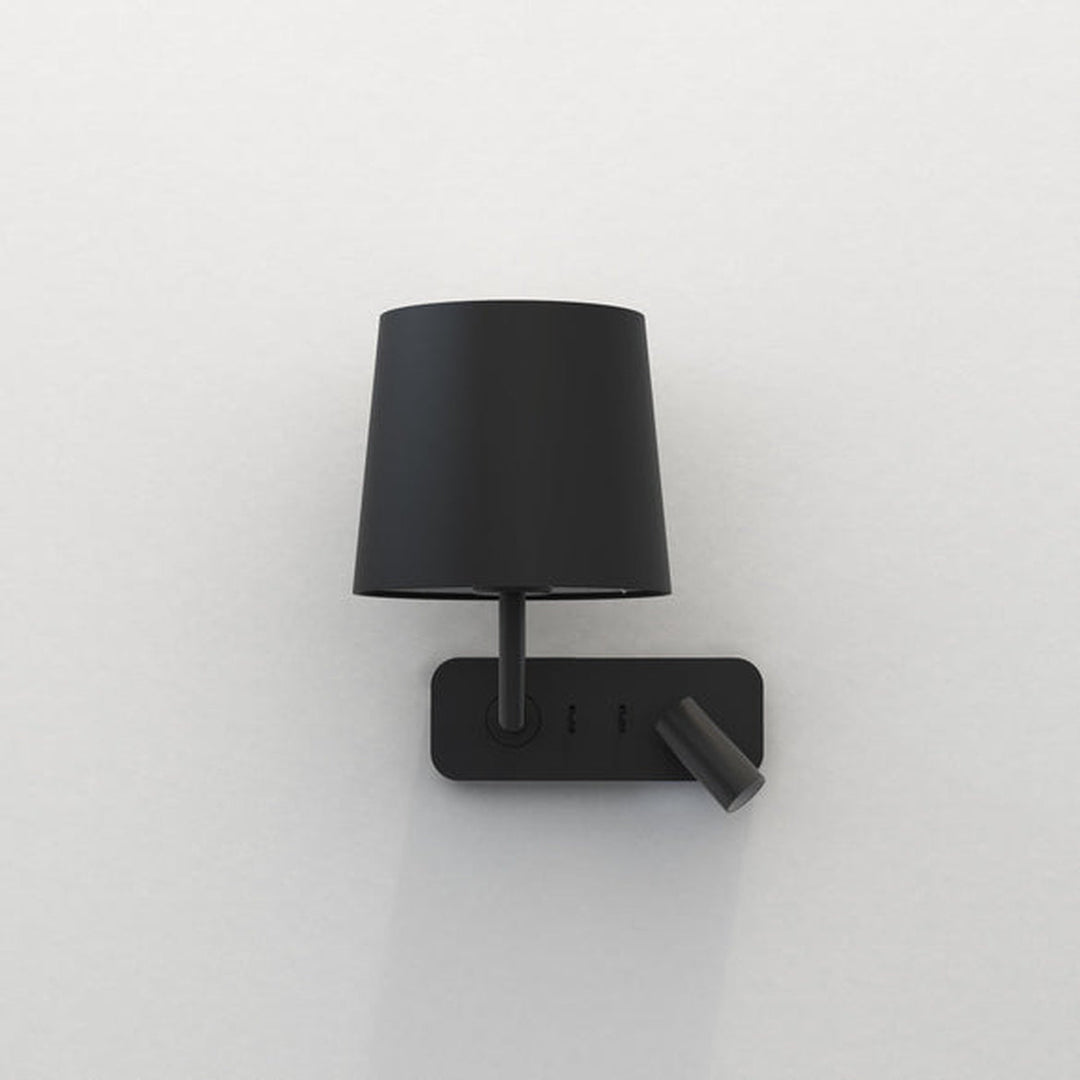 Side by Side vegglampe med skjerm-Vegglamper-Astro Lighting-Bronse / Hvit-Asg__1406004+5018035-Lightup.no