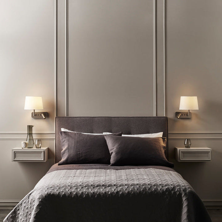 Side by Side vegglampe med skjerm-Vegglamper-Astro Lighting-Bronse / Hvit-Asg__1406033+5018035-Lightup.no