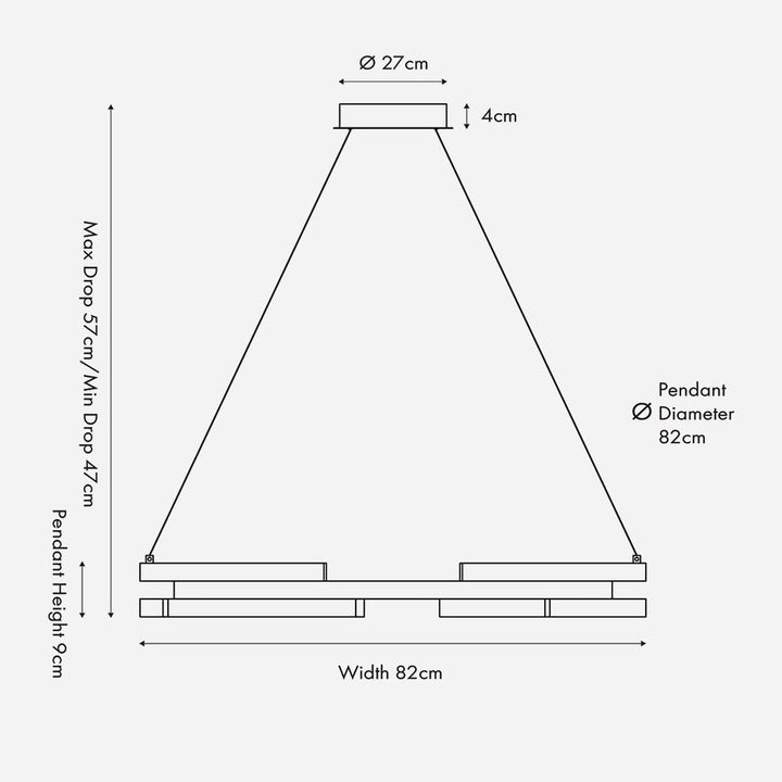 Sienna takpendel 85 cm 80W-Takpendler-Pacific Lifestyle-Svart-35-420-Lightup.no