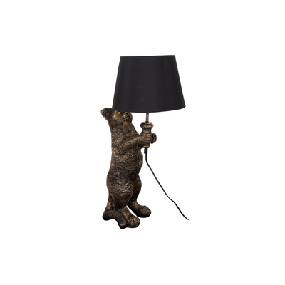 Simba bordlampe - Svart / Matt gull-Bordlamper-A-grossisten-A-454209-Lightup.no