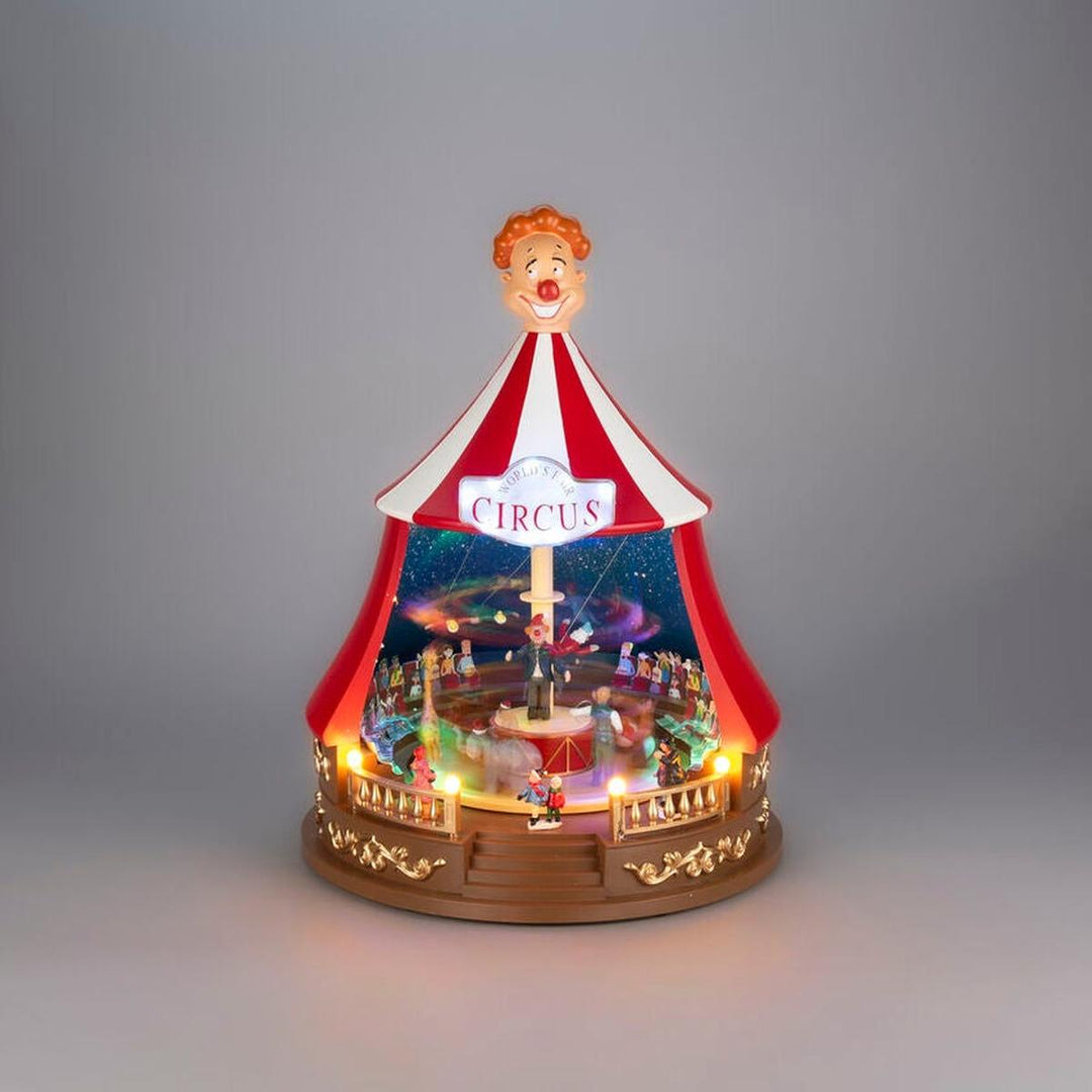 Sirkustelt med roterende figurer og LED-Julebelysning dekor og pynt-Konstsmide-Flerfarget-4250-000-Lightup.no