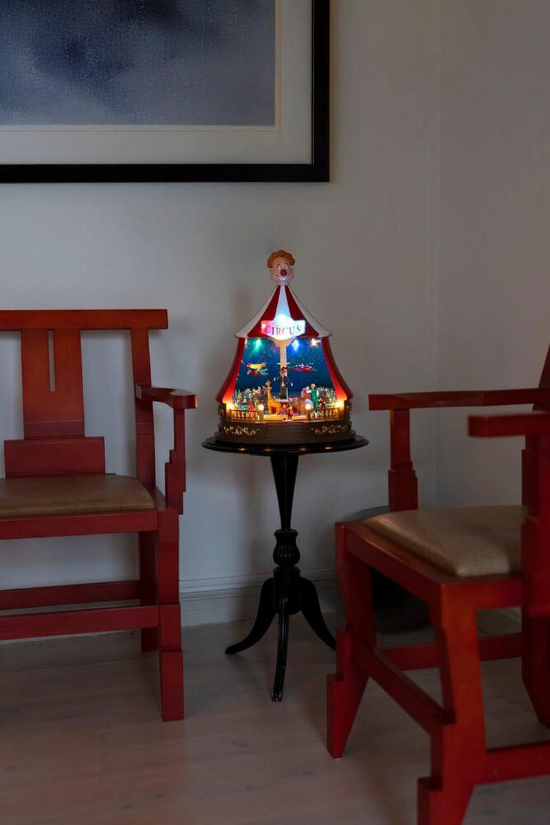 Sirkustelt med roterende figurer og LED-Julebelysning dekor og pynt-Konstsmide-Flerfarget-4250-000-Lightup.no