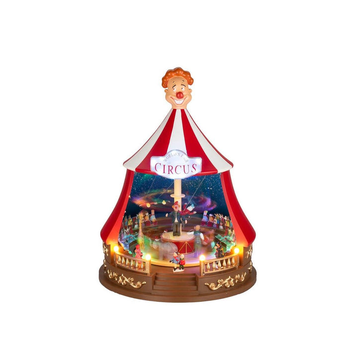 Sirkustelt med roterende figurer og LED-Julebelysning dekor og pynt-Konstsmide-Flerfarget-4250-000-Lightup.no