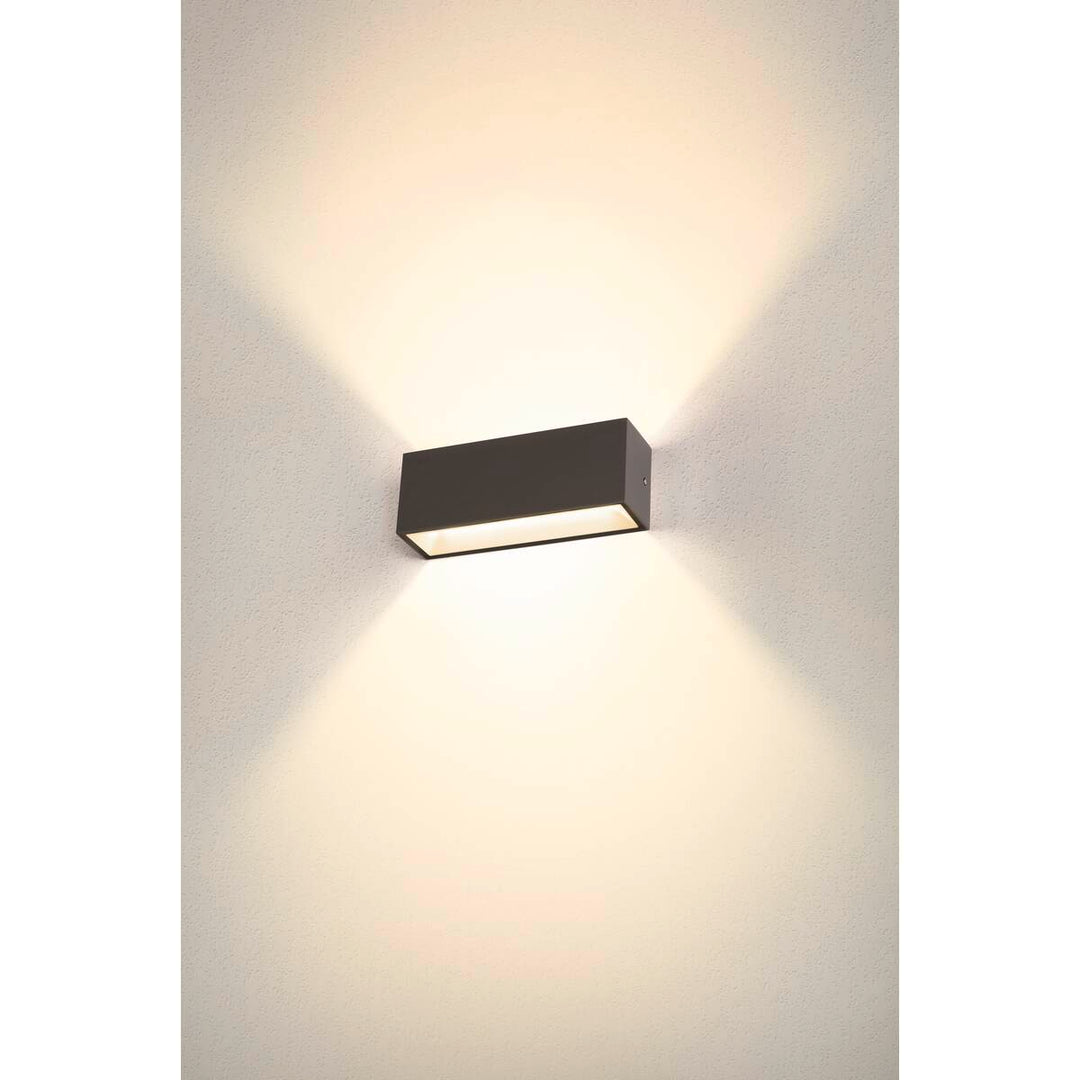Sitra L vegglampe utendørs opp/ned 24W 3000/4000 Kelvin IP65-Utebelysning vegg opp og ned-Slv-Antrasitt-slv-1005155-Lightup.no