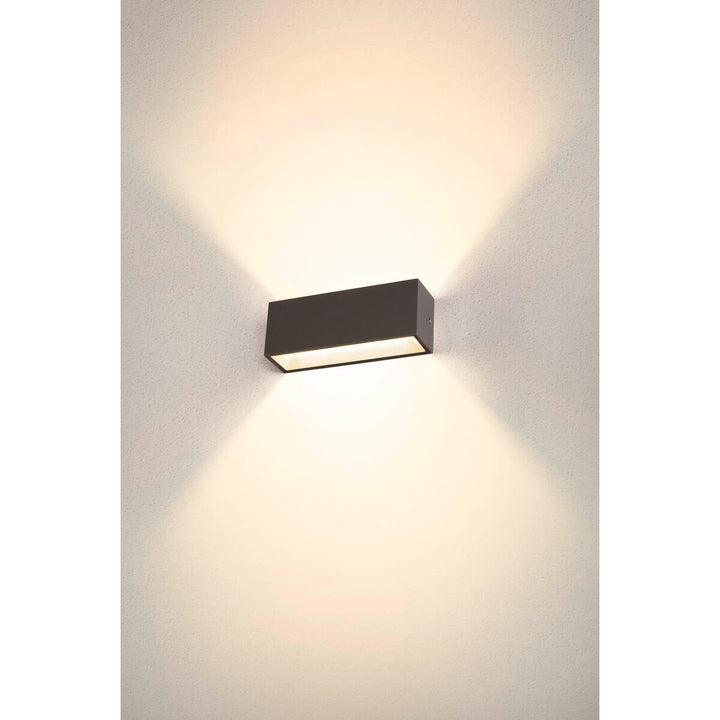 Sitra L vegglampe utendørs opp/ned 24W 3000/4000 Kelvin IP65-Utebelysning vegg opp og ned-Slv-Antrasitt-slv-1005155-Lightup.no