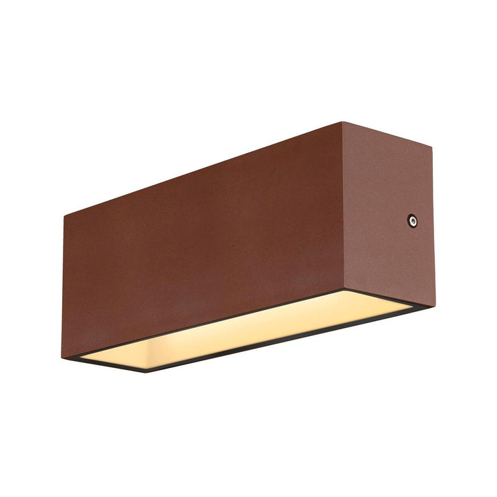 Sitra L vegglampe utendørs opp/ned 24W 3000/4000 Kelvin IP65-Utebelysning vegg opp og ned-Slv-Rustfarget-slv-1005157-Lightup.no