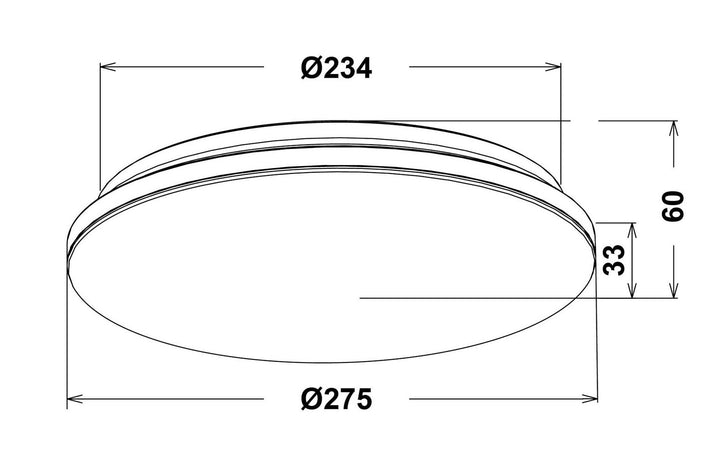 Slim 275 taklampe 18W 2700 kelvin IP54 m/sensor - Hvit-Taklamper-NorDesign-812751806-Lightup.no