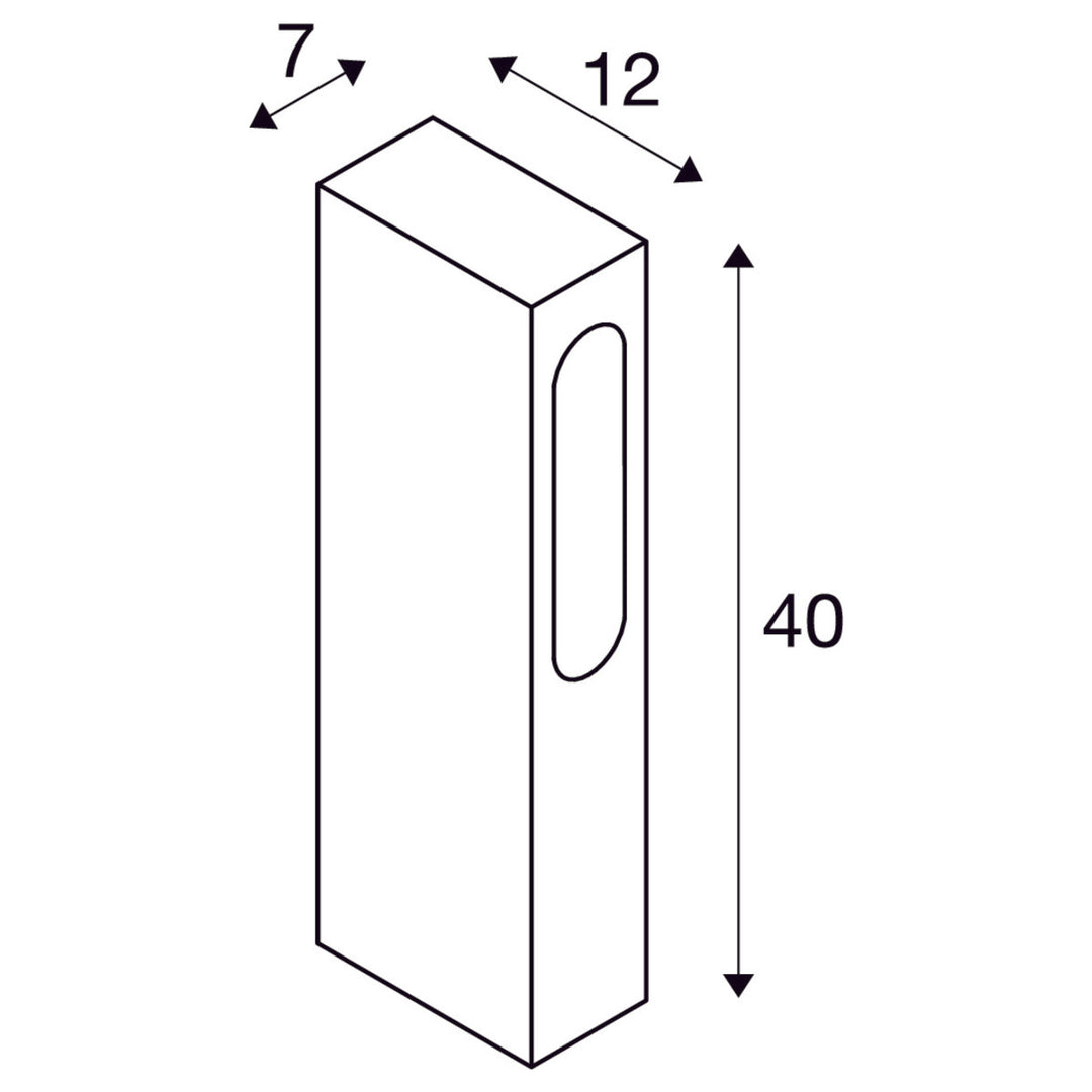 Slotbox pullert 40 cm 8W 3000 Kelvin IP44-Utebelysning pullert-Slv-Antrasitt-slv-232135-Lightup.no