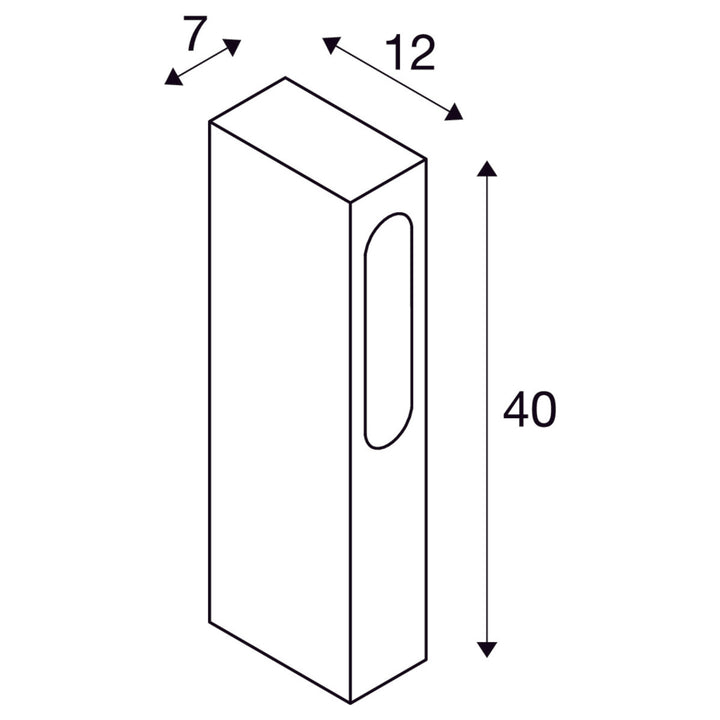 Slotbox pullert 40 cm 8W 3000 Kelvin IP44-Utebelysning pullert-Slv-Antrasitt-slv-232135-Lightup.no