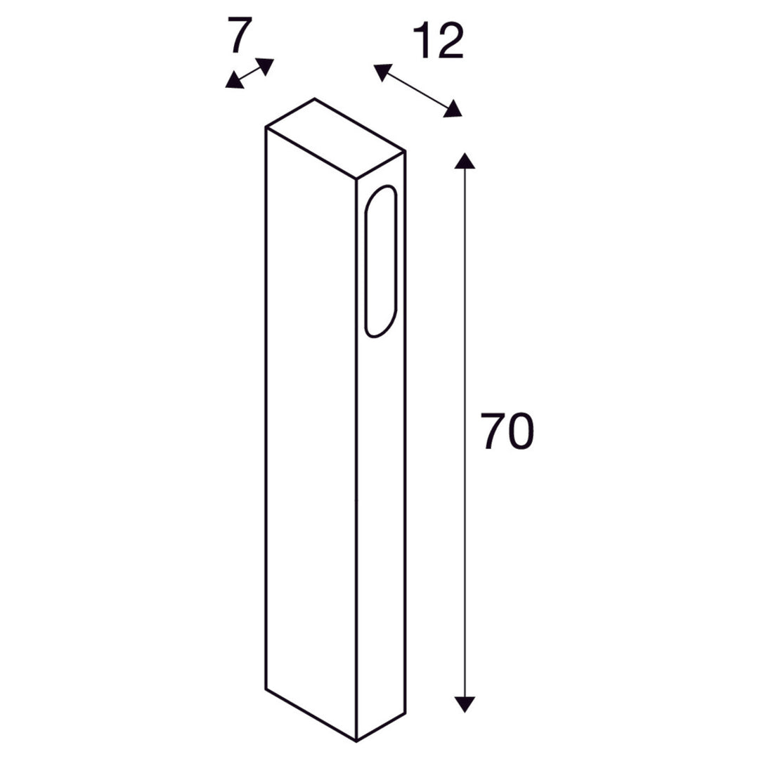Slotbox pullert 70 cm 8W 3000 Kelvin IP44-Utebelysning pullert-Slv-Antrasitt-slv-232145-Lightup.no