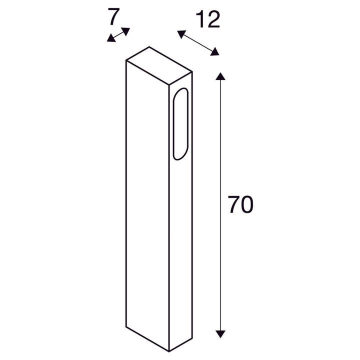 Slotbox pullert 70 cm 8W 3000 Kelvin IP44-Utebelysning pullert-Slv-Antrasitt-slv-232145-Lightup.no