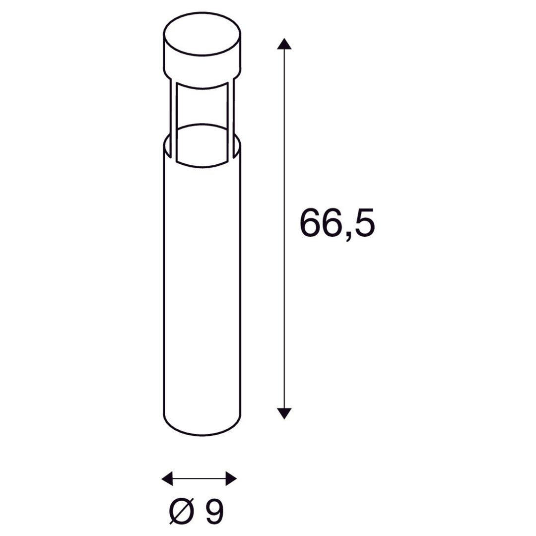 Slots pullert 66,5 cm 4,5W 3000 Kelvin IP44-Utebelysning pullert-Slv-Antrasitt-slv-231455-Lightup.no